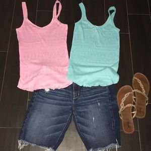 SET OF 2 lace tank tops